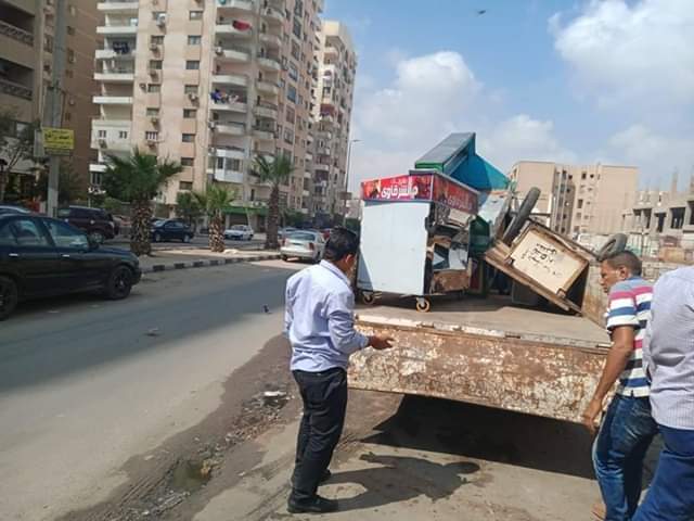 حملات لرفع الإشغالات بشوارع شرق مدينة نصر (1)