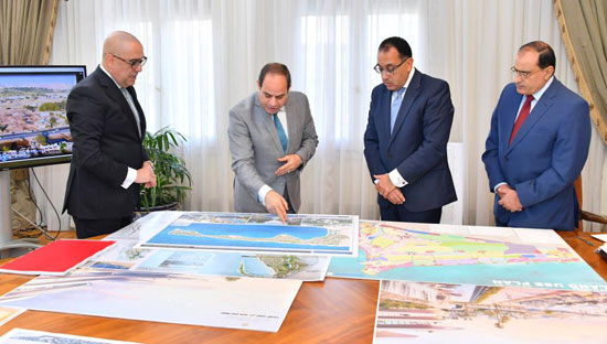 الرئيس السيسي يستعرض تنفيذ المدن الجديدة الجارى تشييدها بصعيد مصر (4)