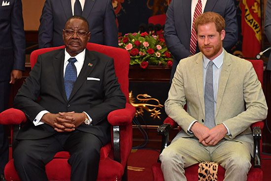 الأمير هارى مع رئيس مالاوى