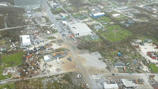 أثار الإعصار دوريان على جزر الباهاما