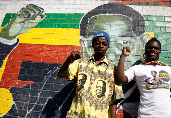 جرافيتى لرئيس زيمبابوى روبر موجابى