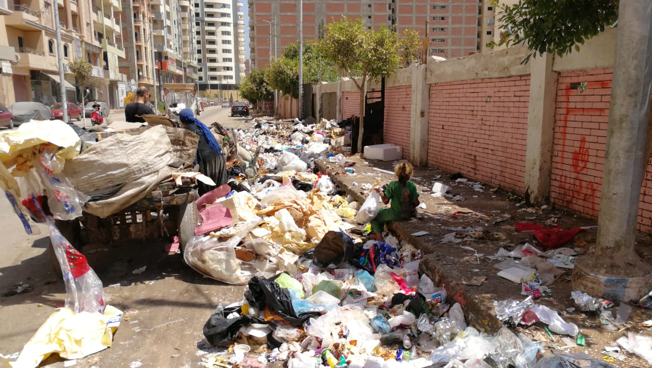 القمامة تحاصر مدرسة ناصر الثانوية الزراعية  (2)