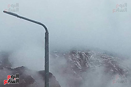 الثلج يغطي مدينة سانت كاترين بجنوب سيناء (11)