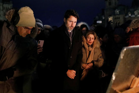 رئيس الوزراء الكندى يشارك فى تأبين ضحايا الطائرة الأوكرانية