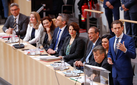 رئيس حكومة النمسا يشرح للنواب التشكيل الجديد