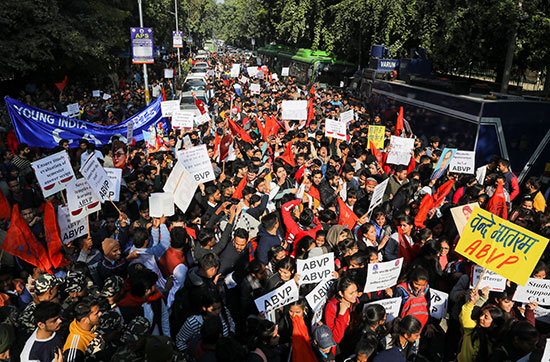 توتصل الاحتجاجات فى الهند على قانونالجنسية الجديد