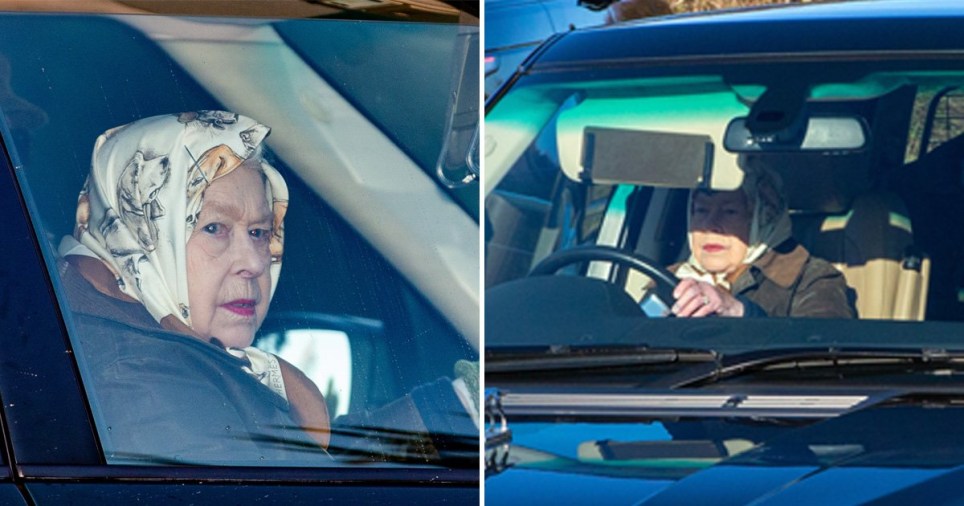 الملكة إليزابيث الثانية تقود بدون ارتداء حزام الأمان