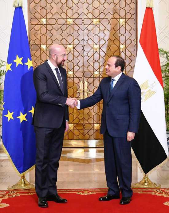  الرئيس عبد الفتاح السيسى و شارل ميشيل، رئيس المجلس الأوروبي (1)