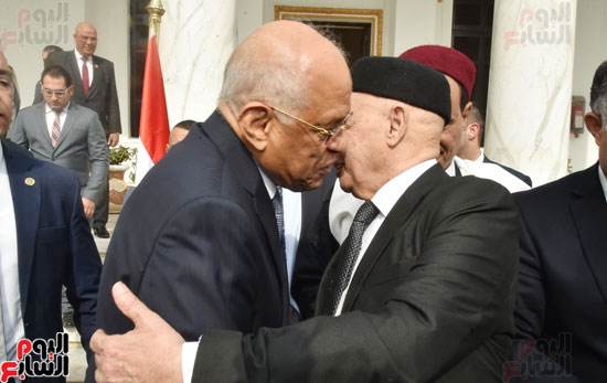 على عبد العال يستقبل رئيس النواب الليبى (7)
