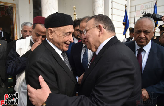 على عبد العال يستقبل رئيس النواب الليبى (2)