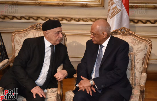 على عبد العال يستقبل رئيس النواب الليبى (6)