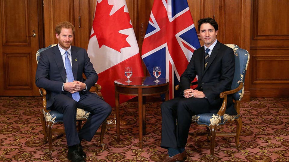 رئيس وزراء كندا والأمير هارى