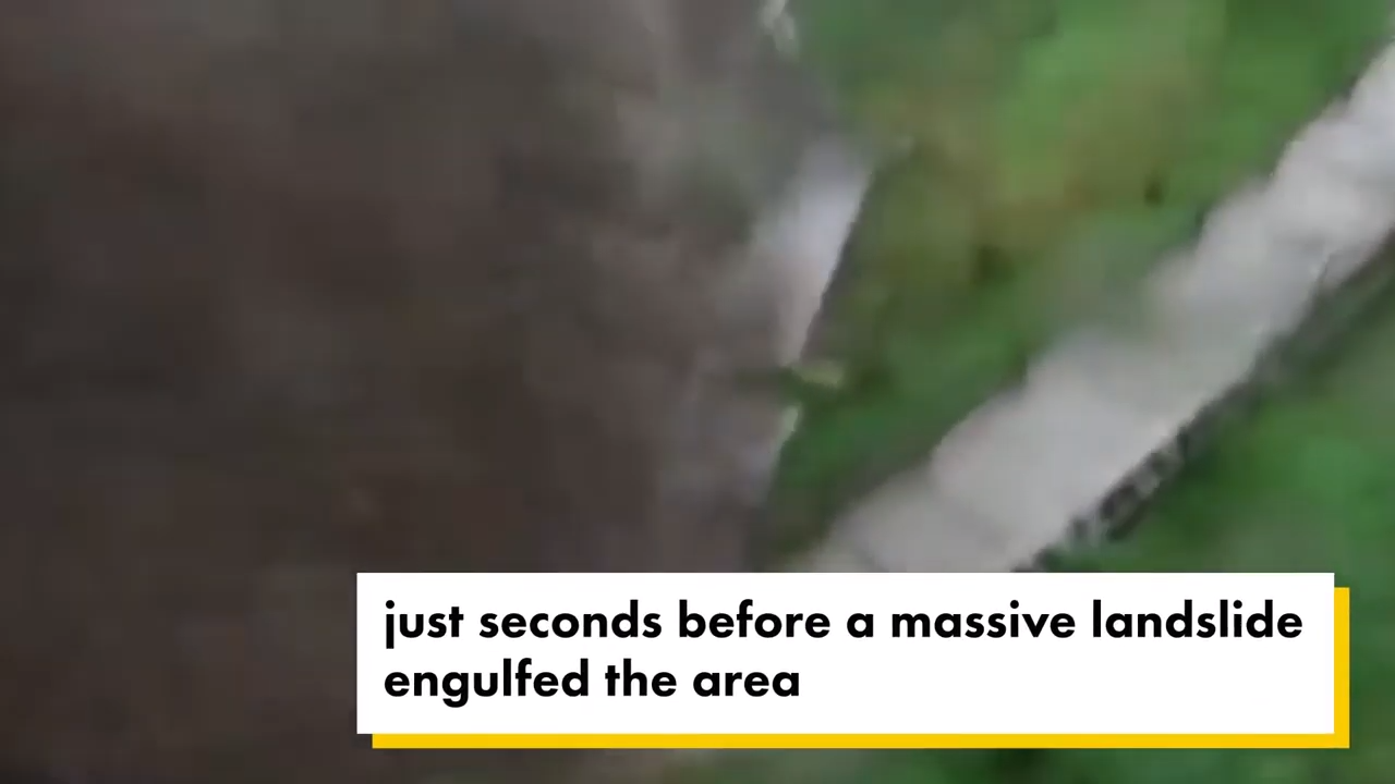 Landslide narrowly misses passerby in heart pounding escape - YouTube (1)