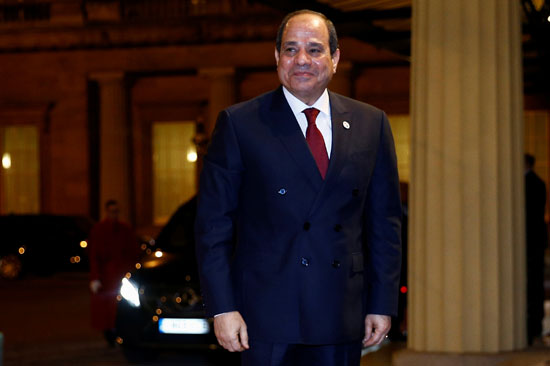 الرئيس المصري عبد الفتاح السيسي يصل إلى قصر باكنجهام في بريطانيا