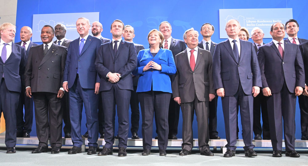 صورة للزعماء المشاركين فى مؤتمر برلين