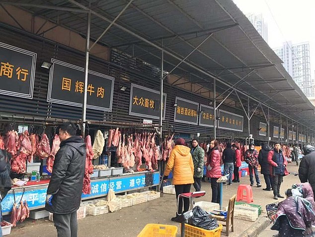سوق ووهان يظهر لاول مرة لبيع اللحوم