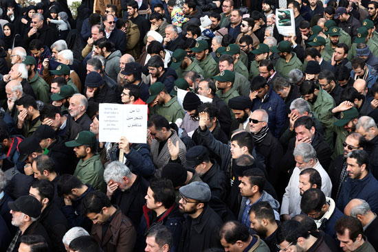 مظاهرات منددة بمقتل قاسم سليمانى فى طهران