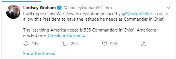 تغريده السيناتور الجمهورى ليندسى جراهام