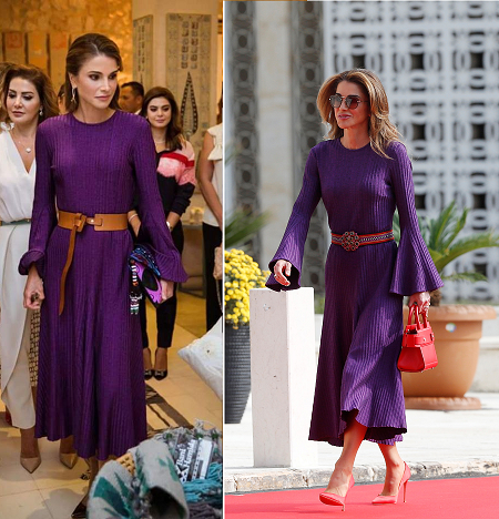 الملكة رانيا ارتدت نفس الفستان مرتين