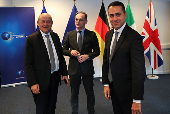 وزار خارجية فرنسا وألمانيا وإيطاليا يحضران اجتماعًا لمناقشة الأزمة الليبية في بروكسل