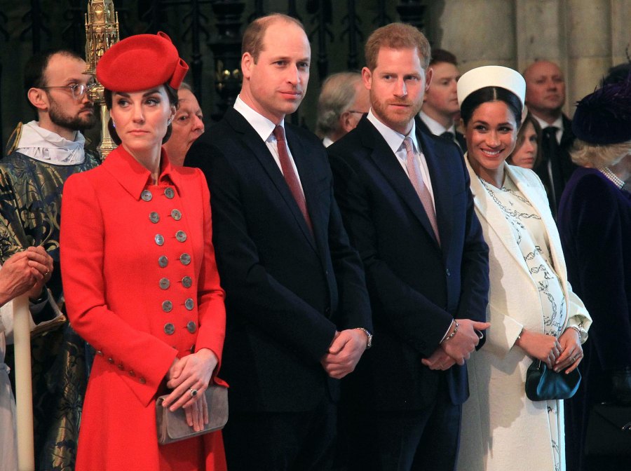 الأمير هارى ووليام وزوجتهما