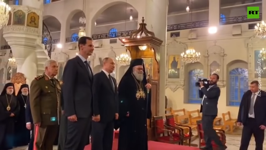 4 Putin spends Orthodox Christmas in Damascus - YouTube