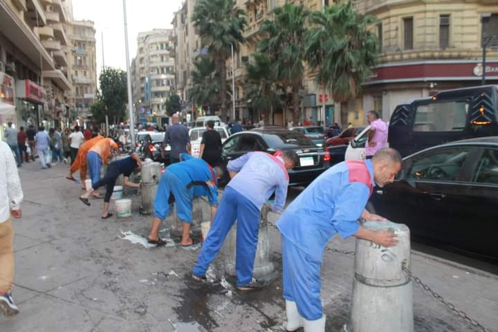 غسيل شارع الألفى وسط القاهرة (4)