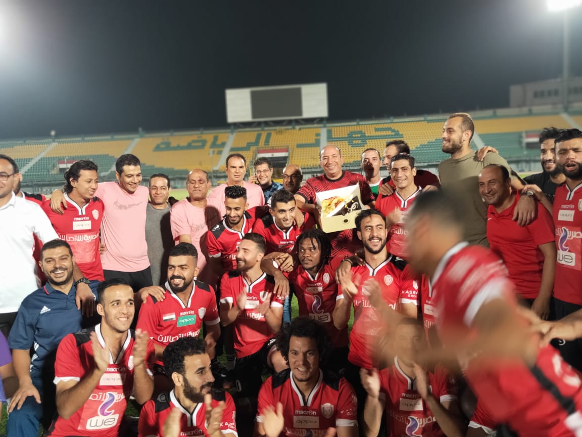 احتفال لاعبو طلائع الجيش احتفال لاعبو طلائع الجيش