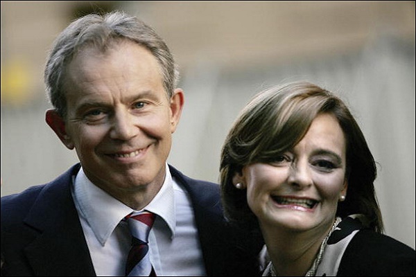 شيري بلير وزوجها رئيس وزراء بريطانيا السابق