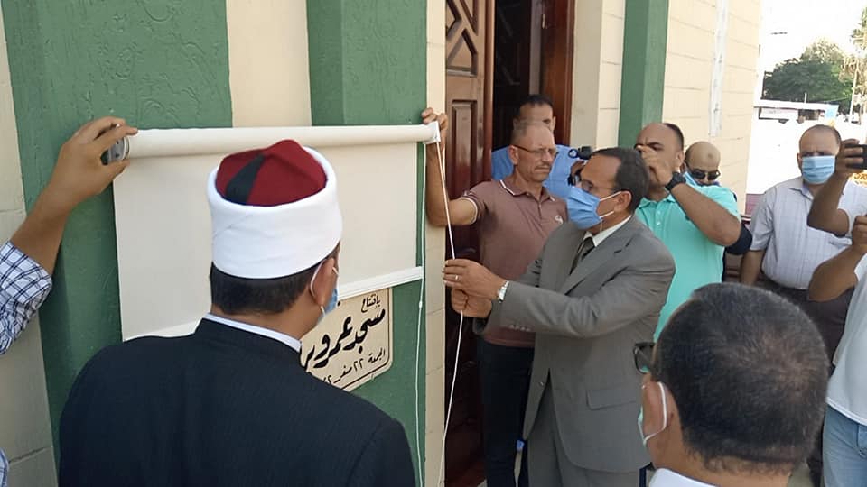 افتتاح مسجد عمرو بن العاص بالعريش