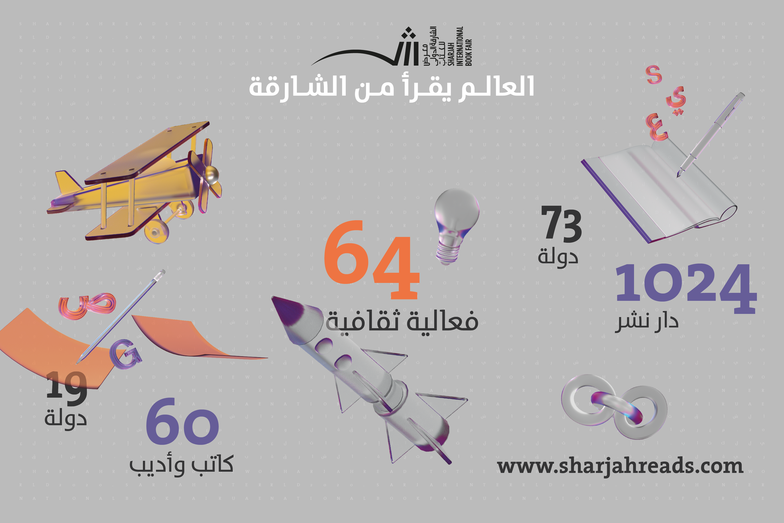 يان توضيحي عن معرض الشارقة الدولي للكتاب