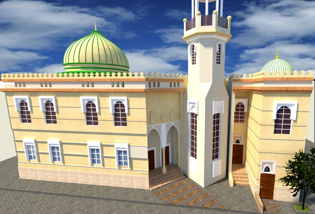 ماكيت المسجد المقرر افتتاحه اليوم