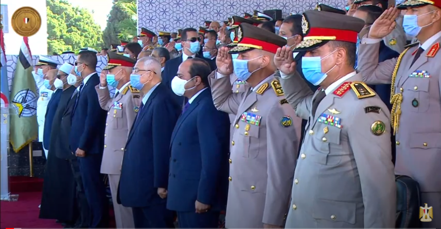 الرئيس السيسى خلال احتفاليات الكليات العسكرية