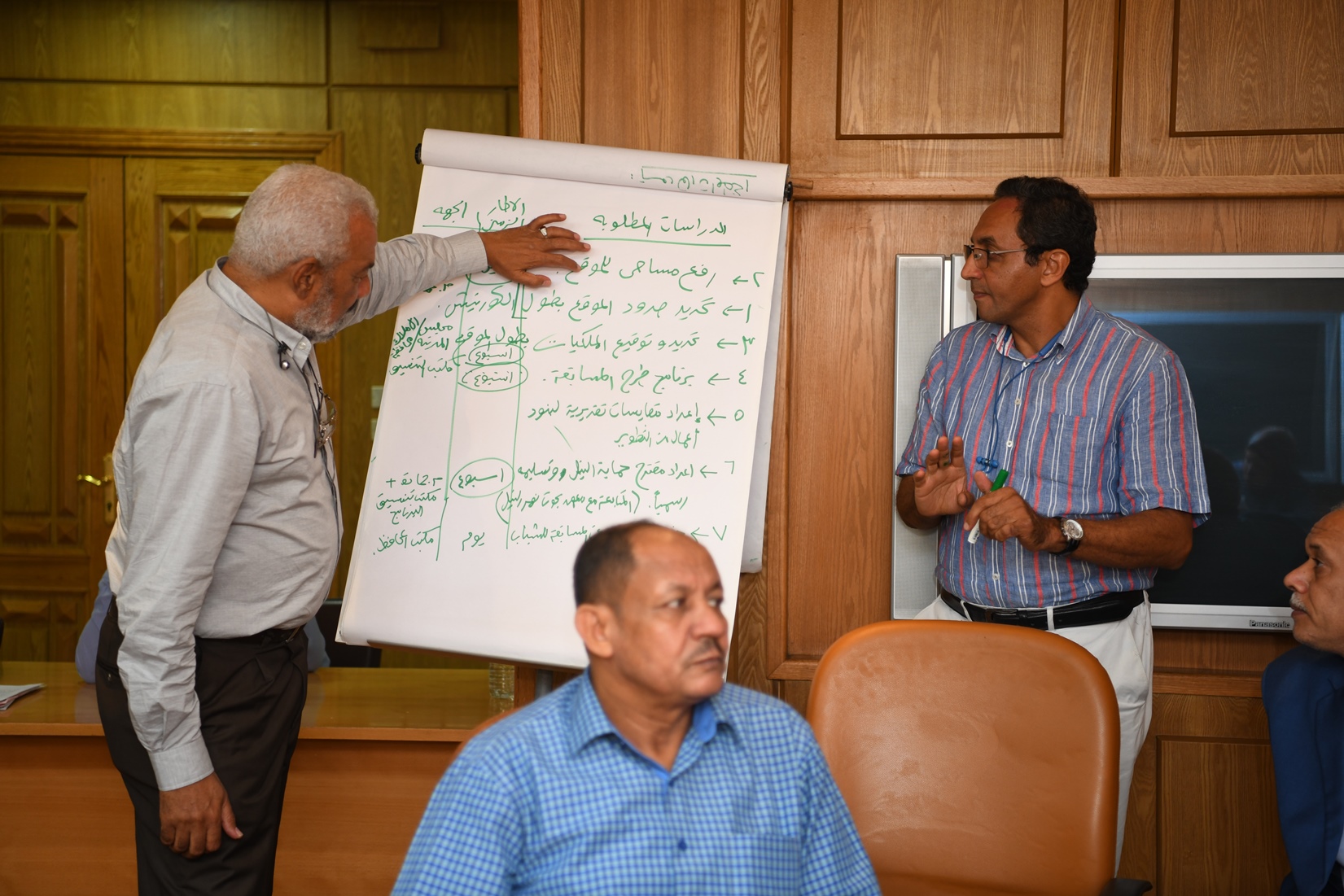 محافظ قنا خلال إجتماعه لمناقشة خطة تطوير كورنيش النيل بمدينة قنا (10)