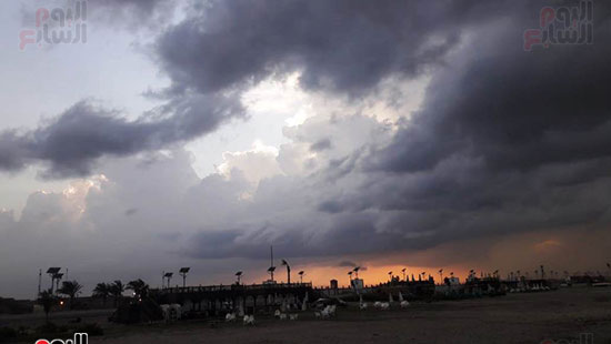 عاصفة-ترابية-وسماء-ملبدة-بالغيوم-فى-بورسعيد-وبورفؤاد-(2)