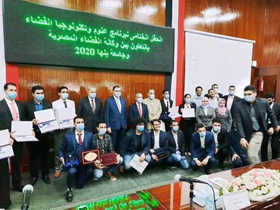 طلاب هندسة جامعة مصر للعلوم التكنولوجيا يحصدون المركز الخامس فى علوم الفضاء من بين 56 فريق (2)
