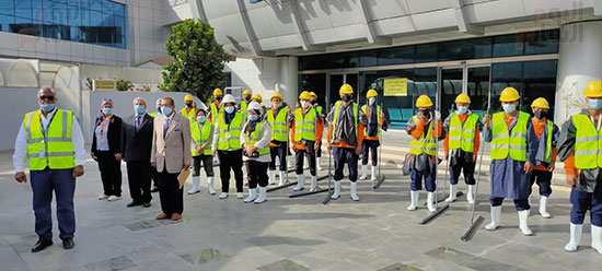 تدريب العاملين بمطار القاهرة على سيناريوهات الطوارئ استعدادا لفصل الشتاء (1)