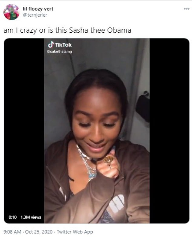 ساشا أوباما ابنة الرئيس الأمريكي السابق تحاكى أغنية تحتوي على كلمات خارجة بحركة شفاها (2)