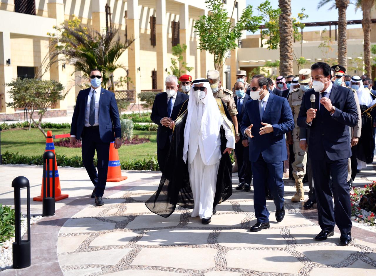 الرئيس السيسي يتفقد جامعة الملك سلمان بشرم الشيخ