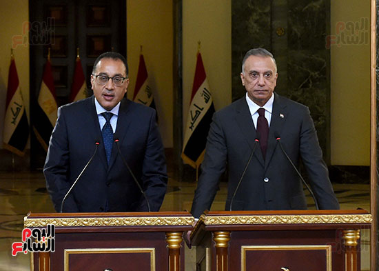 مؤتمر مشترك بين رئيسي وزراء مصر والعراق