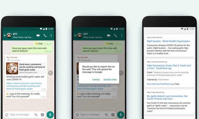 طريقة التحقق من صحة المعلومات المرسلة إليك على واتس آب