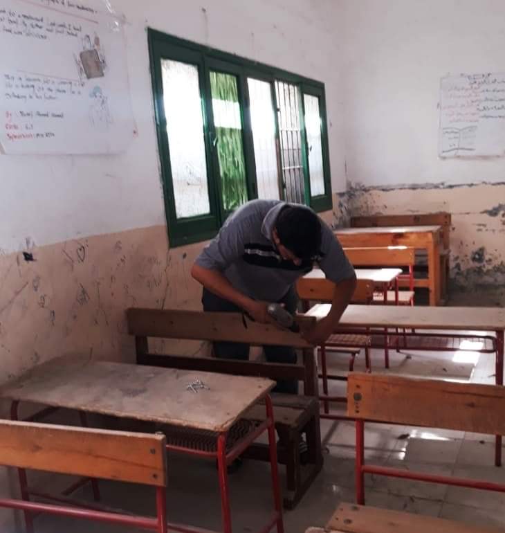  عمال ومعلمين مدارس البحر الأحمر ينظفون مدارسهم إستعدادا للعام الدراسي الجديد  (6)