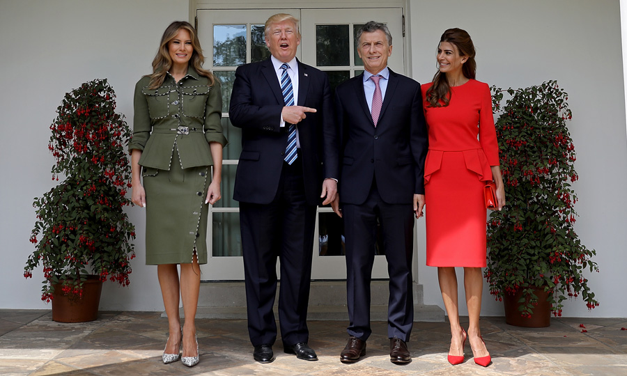 مع الرئيس الأرجنتينى وزوجته