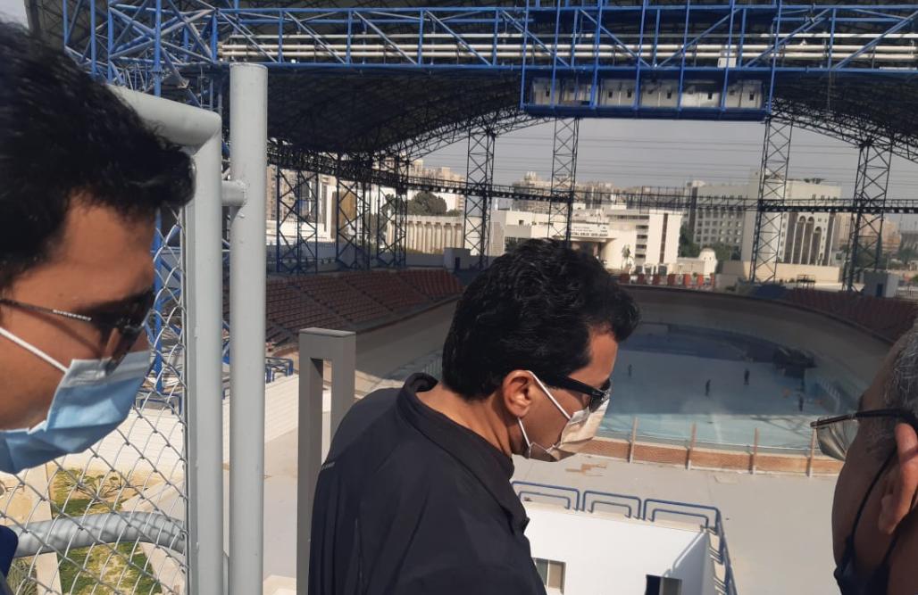 وزير الرياضة فى الاستاد وزير الرياضة فى الاستاد