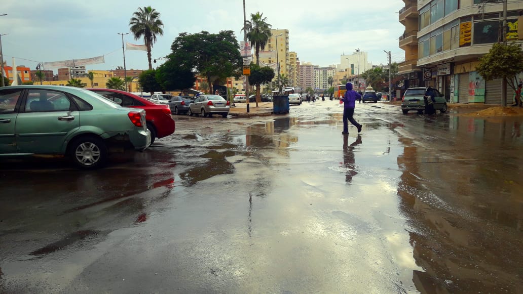 سقوط أمطار غزيرة على محافظة البحيرة (4)