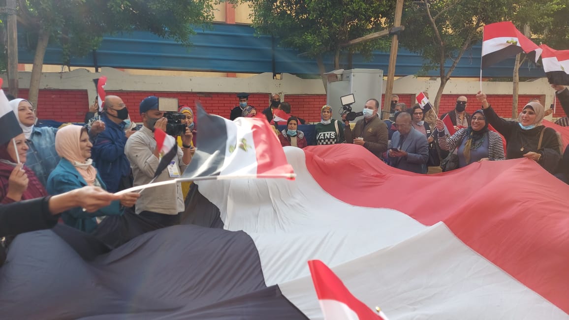 رفع علم مصر أمام اللجان