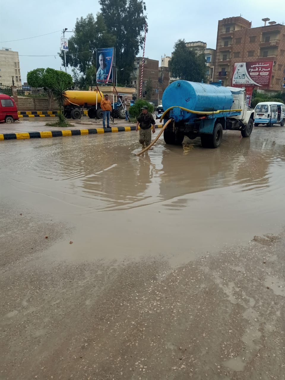 هطول أمطار بكفر الشيخ ورفع المياه من الشوارع (4)