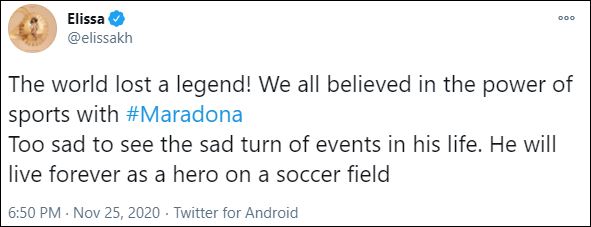 إليسا عبر تويتر