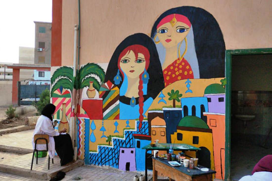 إبداع طلبة كلية التربية النوعية يزين جدران محافظة كفر الشيخ (9)