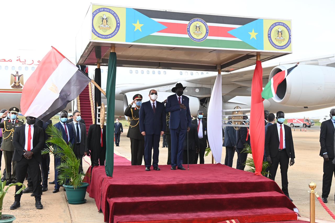 الرئيس السيسى  وسيلفا كير رئيس جنوب السودان